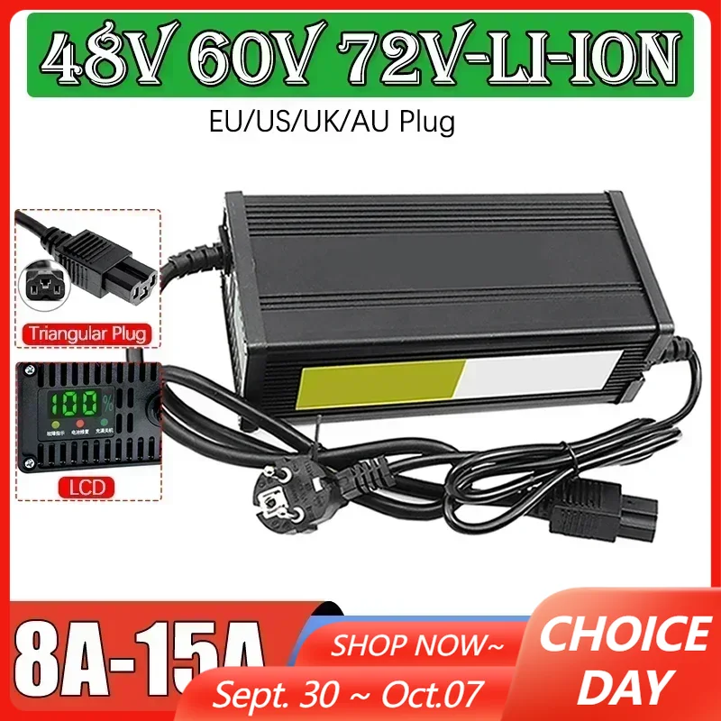72V 15A Fast Charger - 48V 60V 72V Elektrische Voertuig Lithium