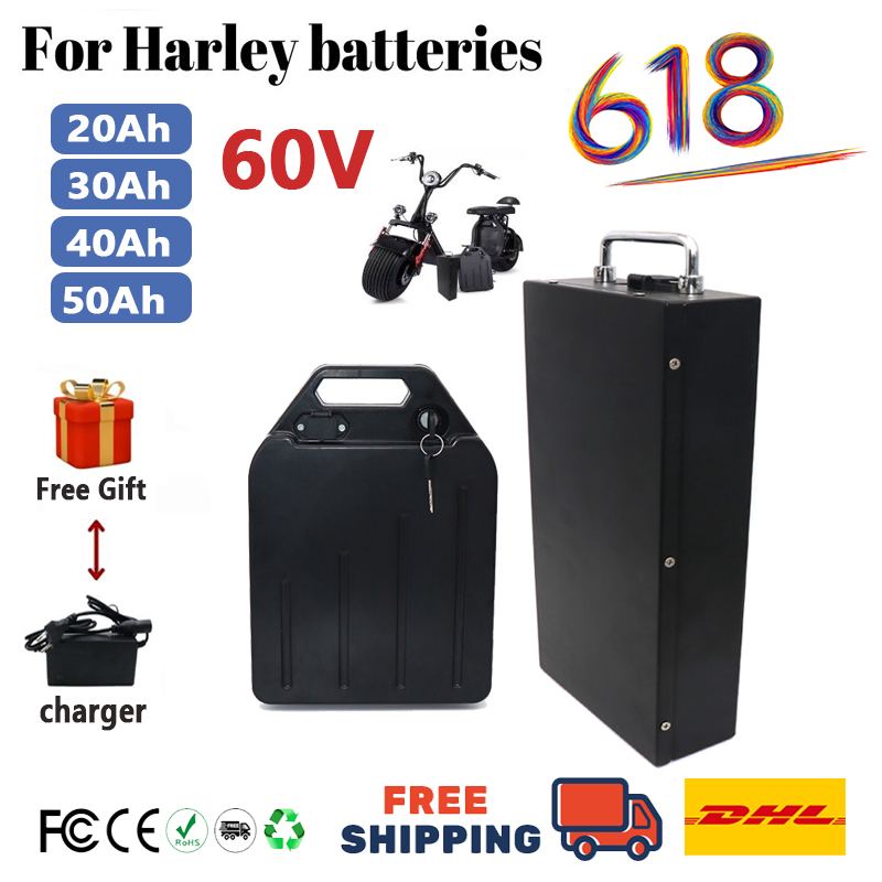 Voor HarleyBattery 60V 20Ah 30 - 60V 50Ah Electric Scooter Battery recensie en prijs